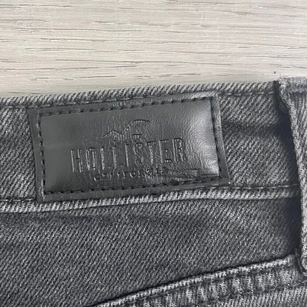 Hollister Size 27 Curvy High Rise Colorblock Black Cotton Denim Mom Jeans Y2K